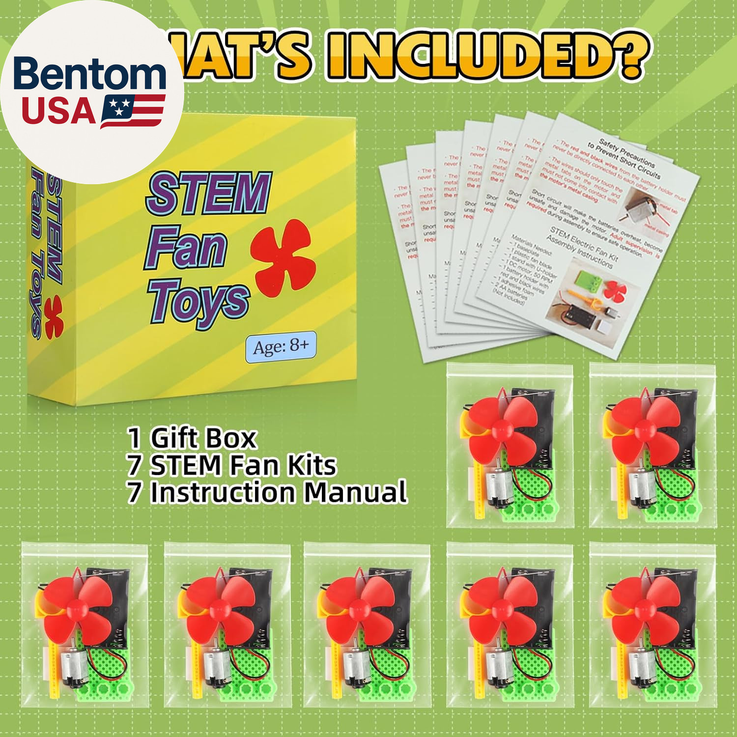 STEM Toys Science Kits, 7 Bulk Electric Circuit Kit for Kids Classroom, STEAM Ac