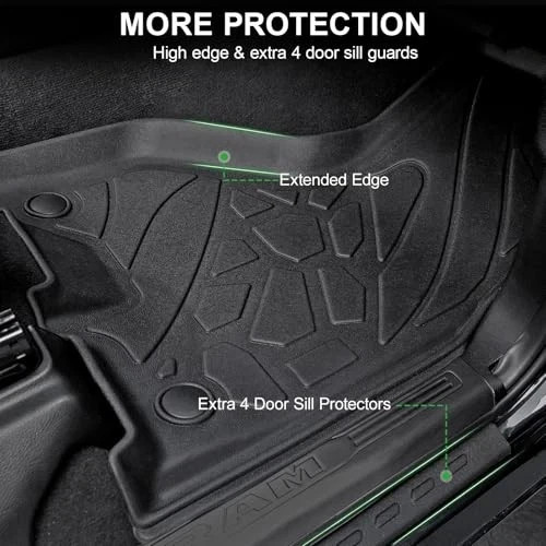 Floor Mats for 2019-2025 2026 Dodge Ram 2500/3500 Crew Cab with Bucket Seat (Not