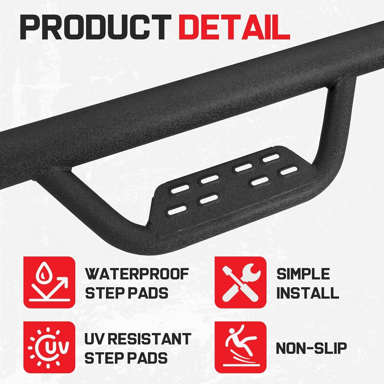 07-19 Chevy Silverado GMC Sierra Double Cab 3″ Running Boards Side Step Down