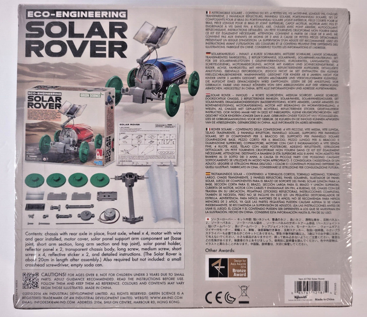 4M Eco-Engineering Green Science Solar Rover Project Kit Red Dot Design Winner!