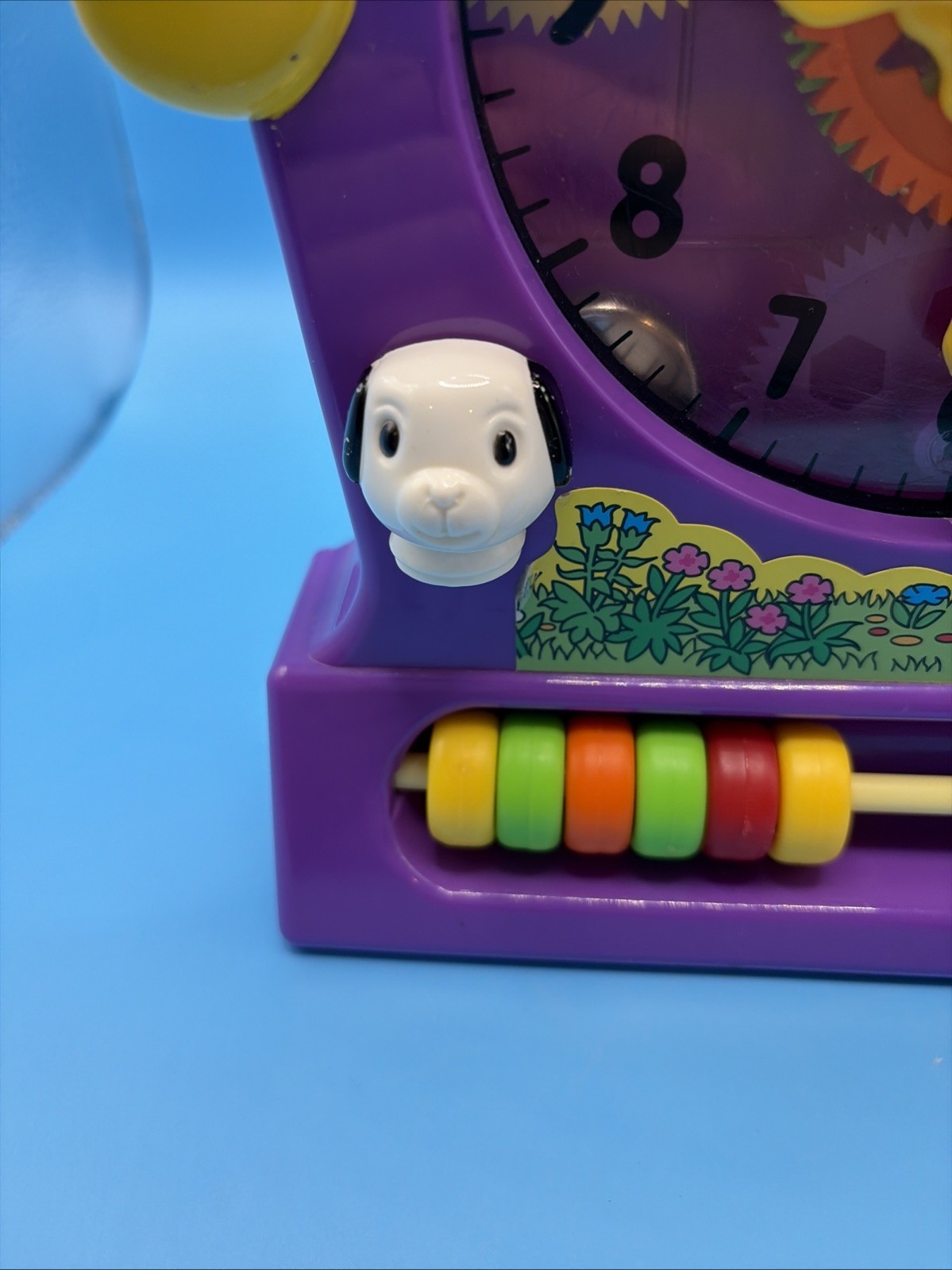 Redbox 2003 Educational Clock Toy Learn To Tell Time Gears Beads Activity Toy