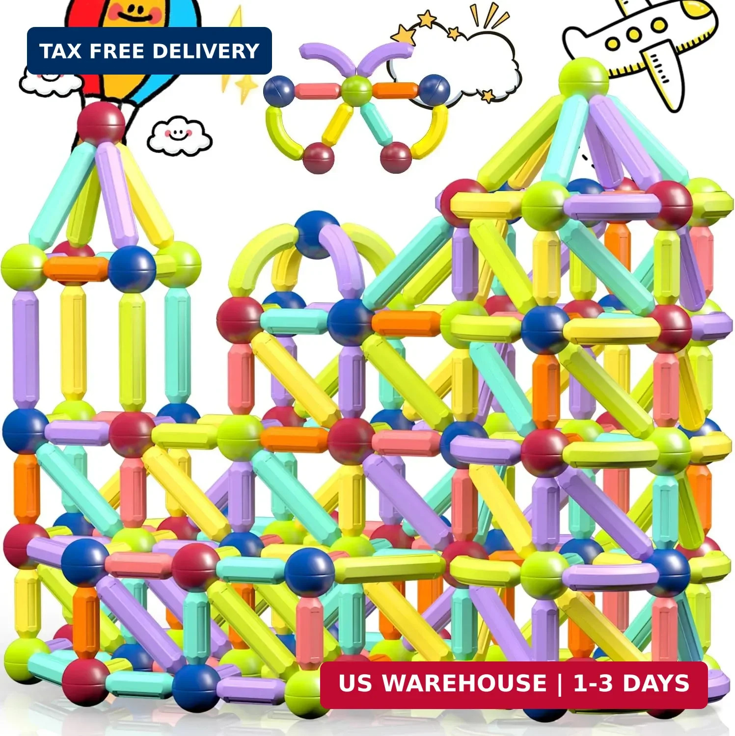 Magnet Toys Magnetic Building Blocks,STEM Starter Toys for Kids Age 3-5Preschool