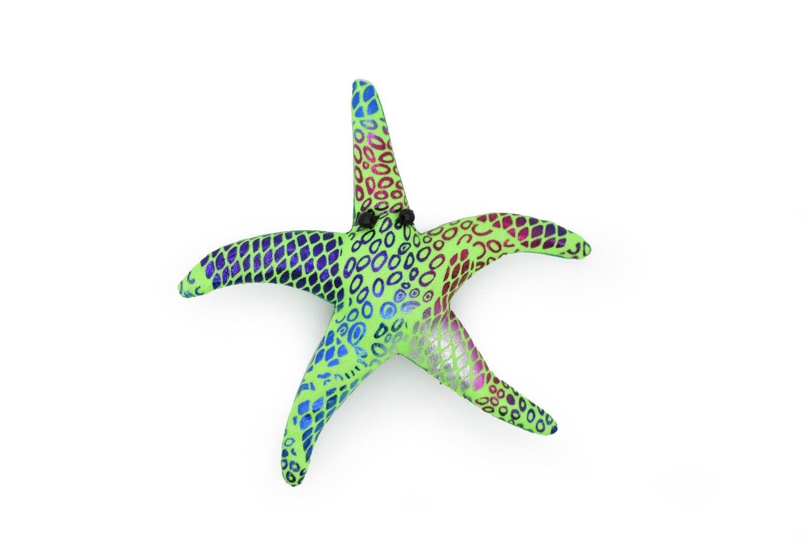 Starfish, Green, Hand Made Thailand Sand Creature Toy Paper Weight Cornhole 3″
