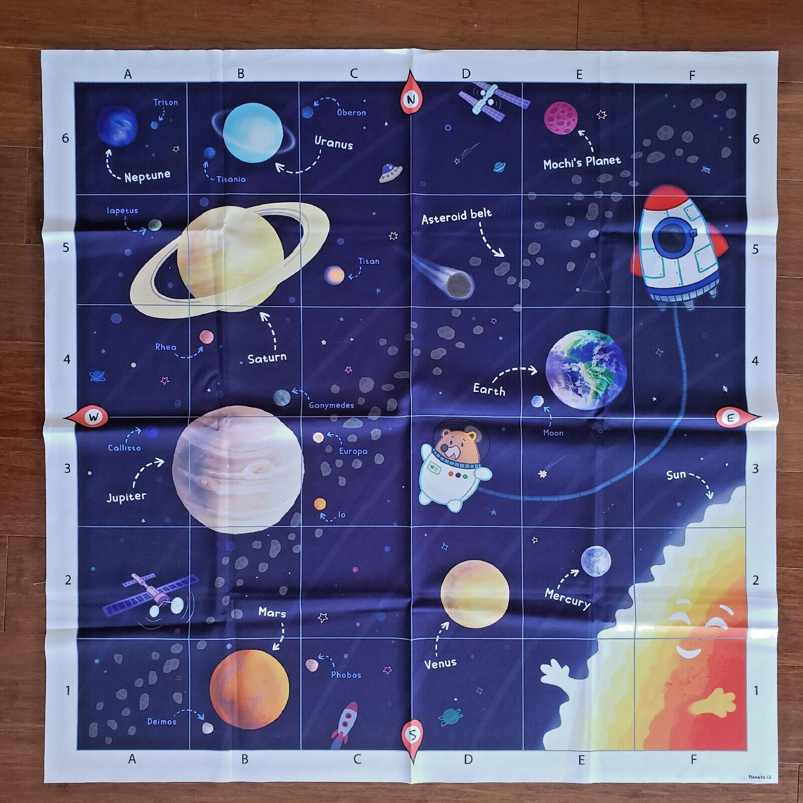 Planets Fabric Story Map Mochi Robotics Coding Screen Free Programming 3 ft
