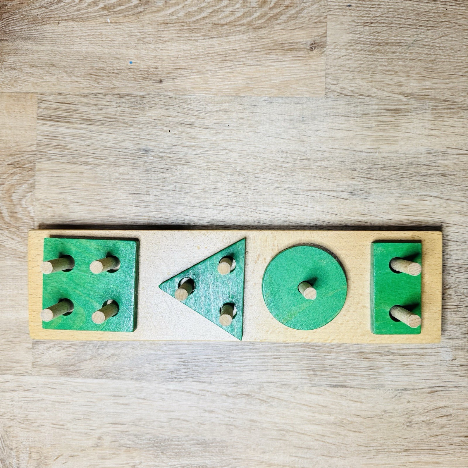 Educational & Fun! IKEA Triska Wooden Shape Stacker Sorting Toy Early Learning!