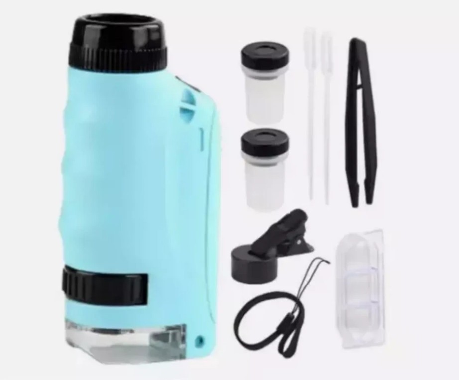 Mini Microscope for Kids, Portable Microscope, LED Lighting Small Handheld*=##-