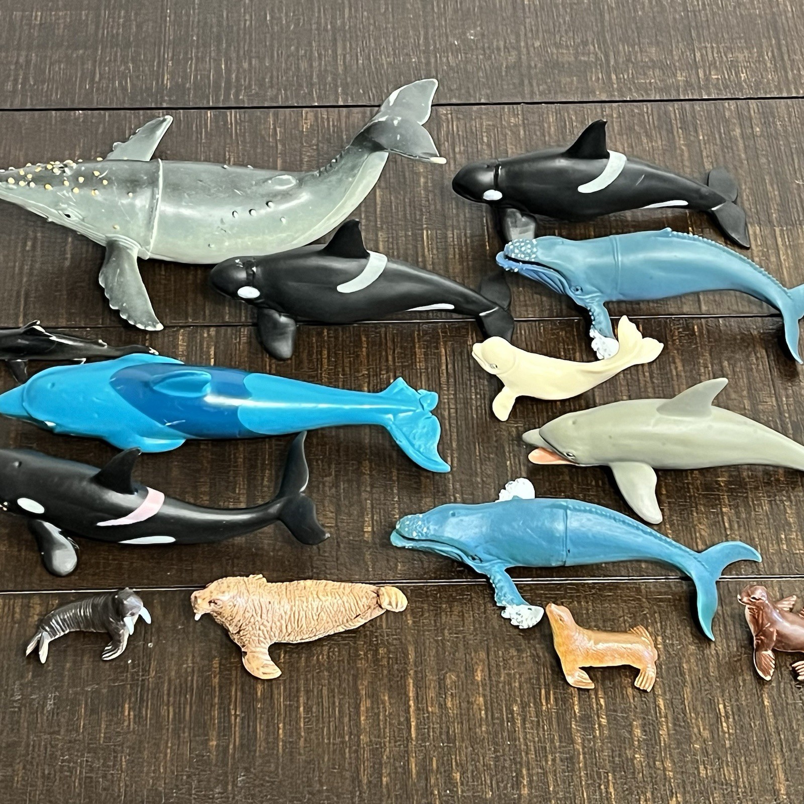 135 Zoo Farm Ocean Hard Plastic Toy Animals Various Sizes Vintage Lot