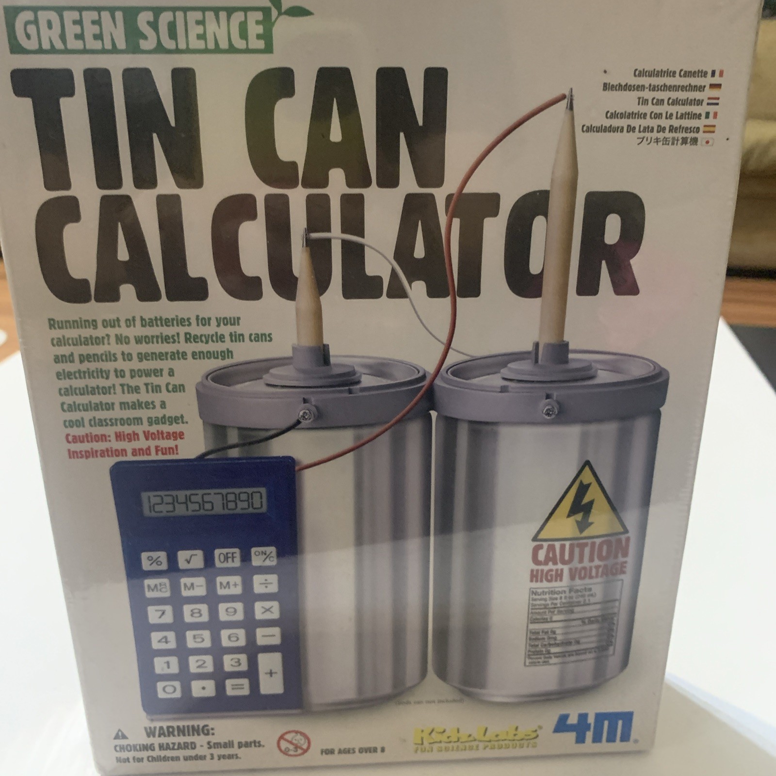 TIN CAN Calculator Educational Electricity Green Science Kit KIDZLabs 4M