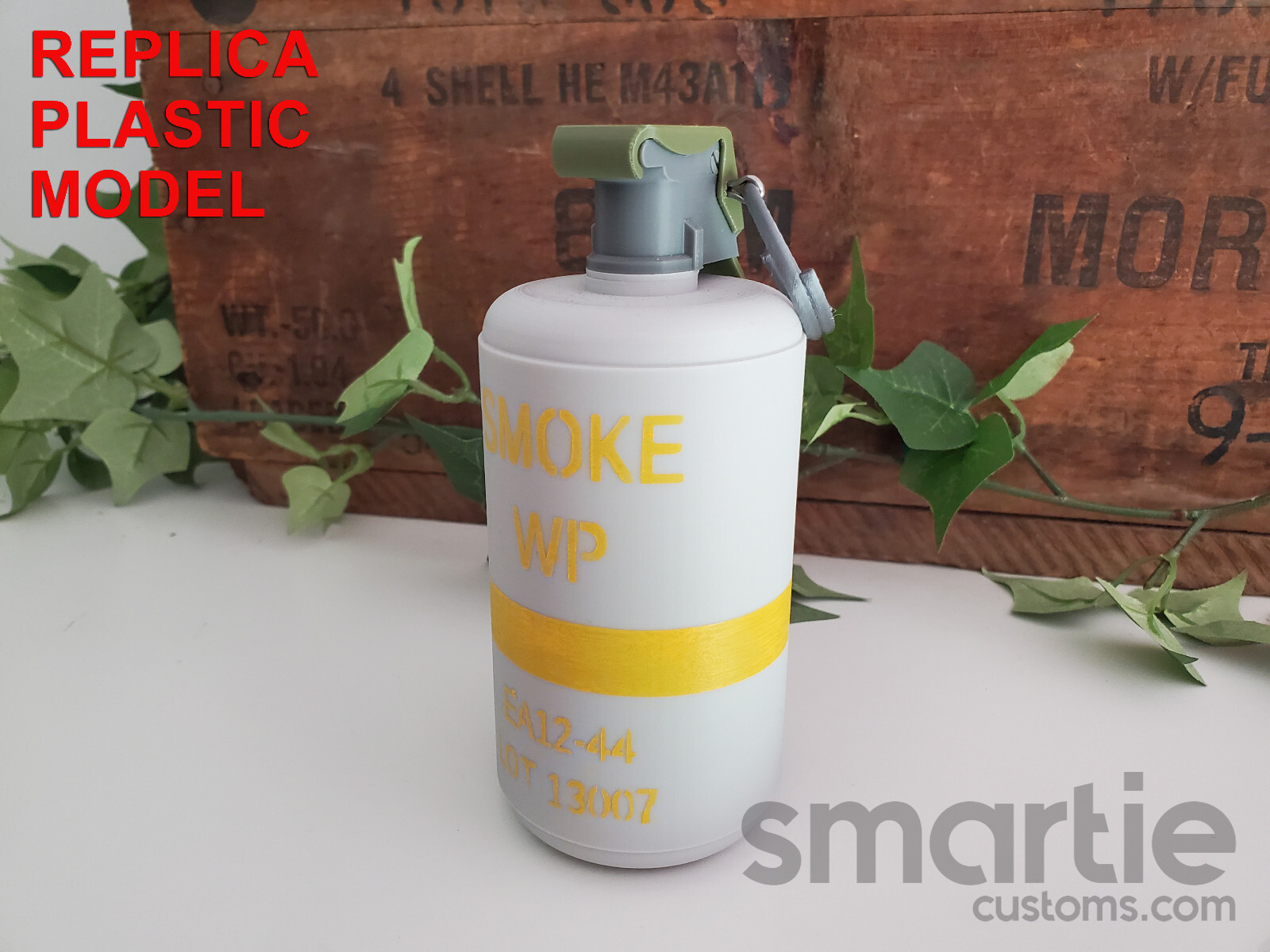 DUMMY M15 White Phosphorus WP Smoke Grenade – Accurate Size Plastic Replica