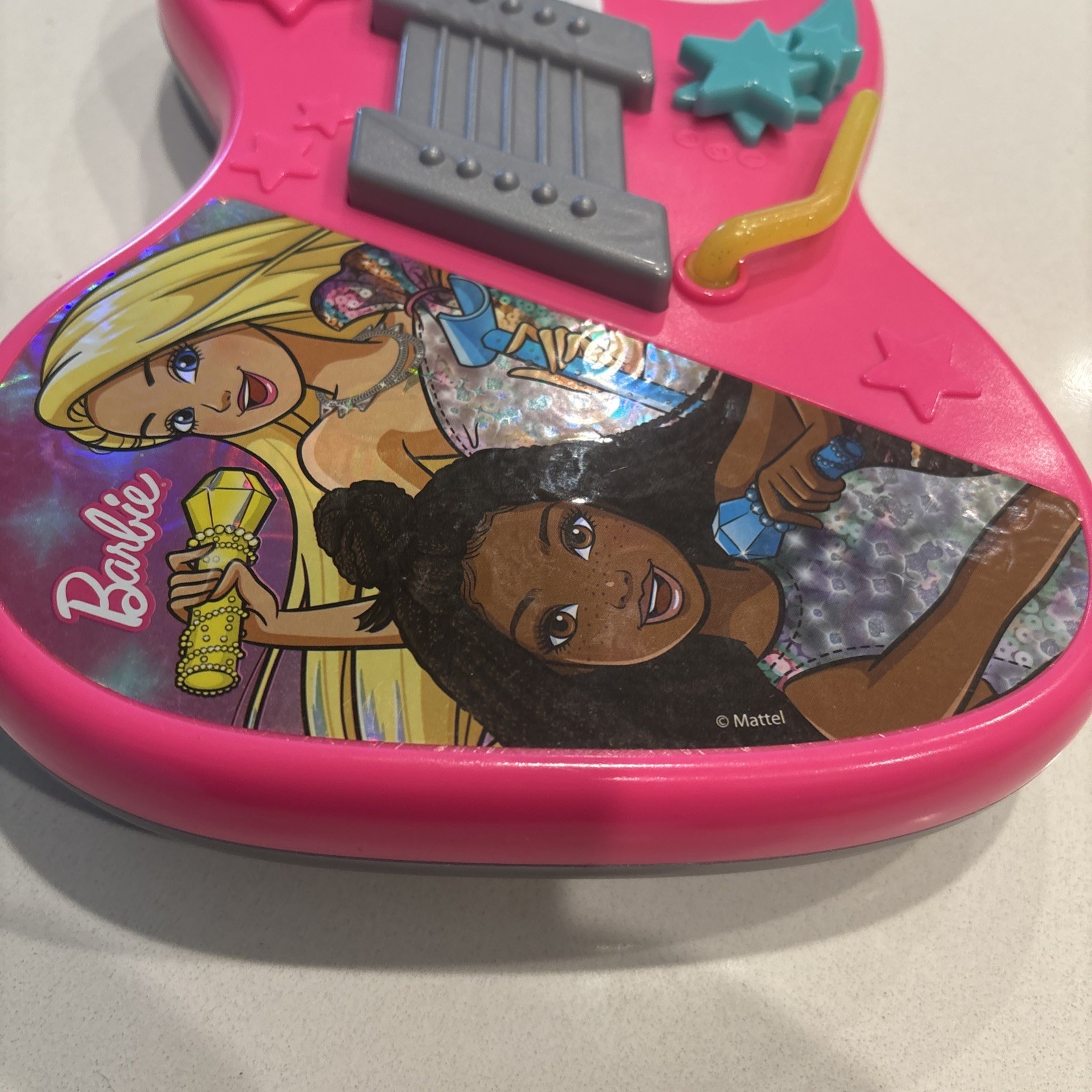 Barbie Jam with Me Pink Electronic Kids Light Up Toy Guitar Mattel 2020 Tested