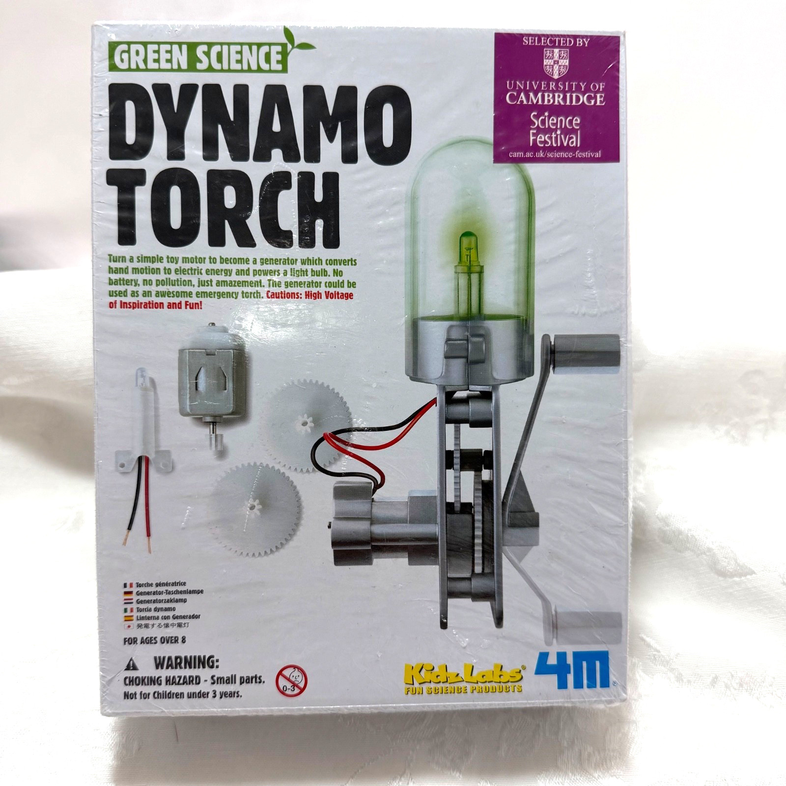 NEW Sealed Dynamo Torch Kit Green Science Environment 4M Kids Labs