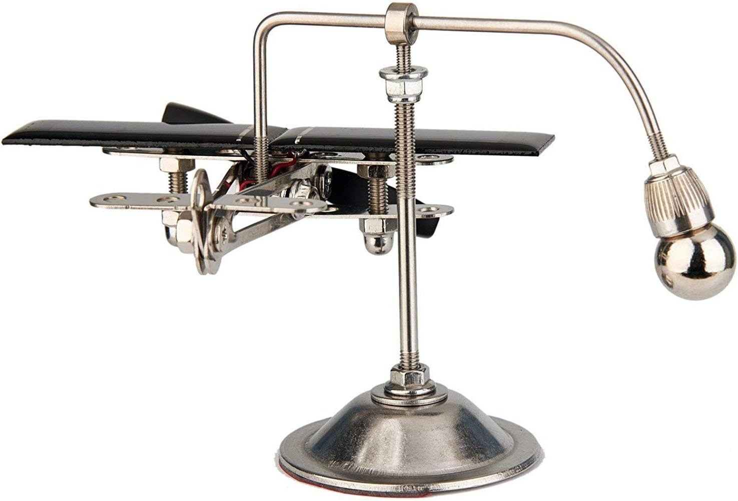 Stainless Steel Solar Plane Kinetic Decoration – Silence and Style for Your Desk