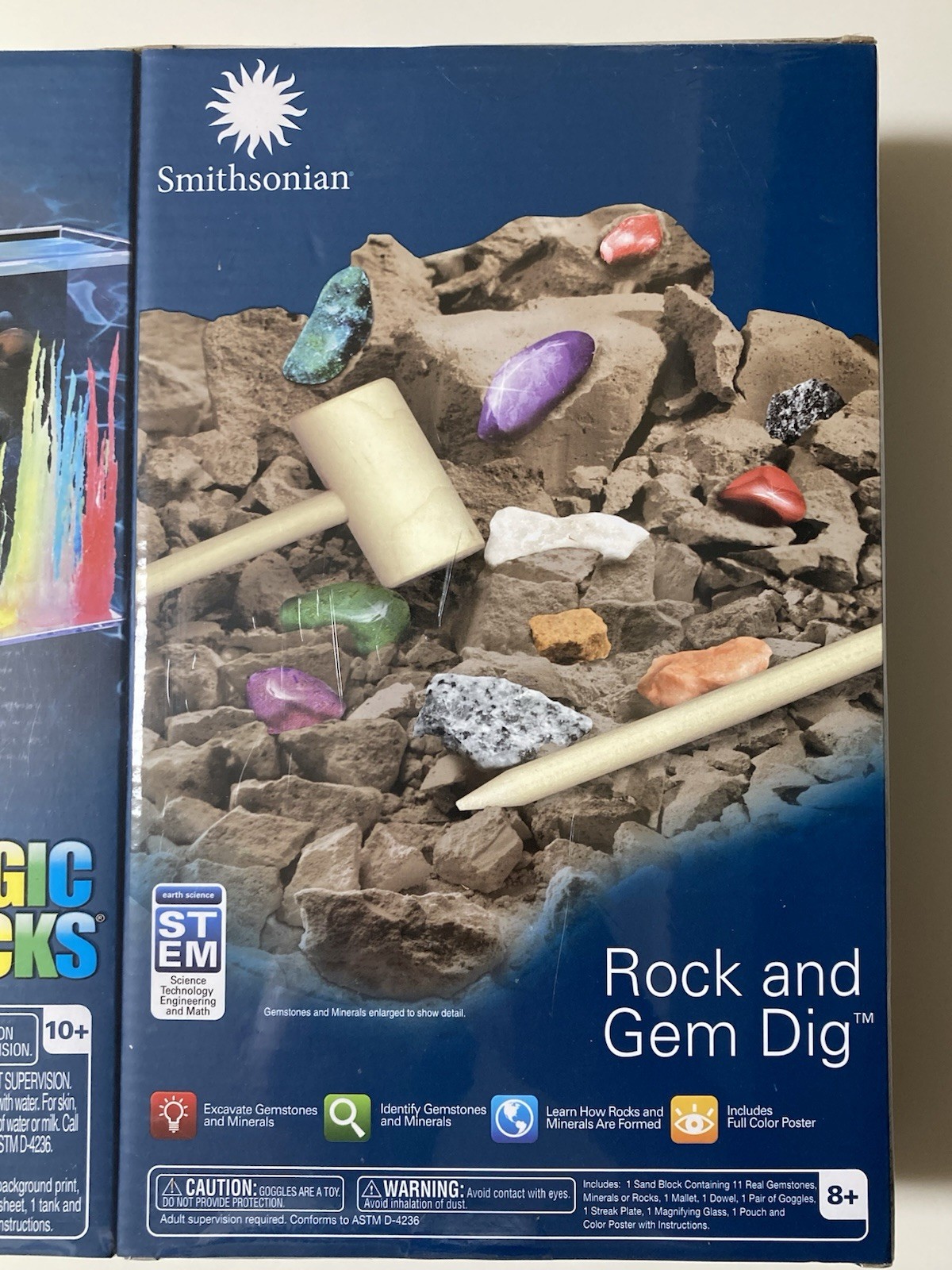 Smithsonian STEM Activity Kits 2 Box Set Magic Rocks + Rock & Gem Dig New Sealed