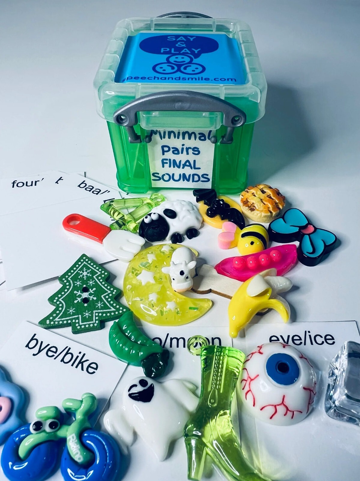 Say and Play Final Consonant Deletion Mini Objects Kit Minimal Pairs