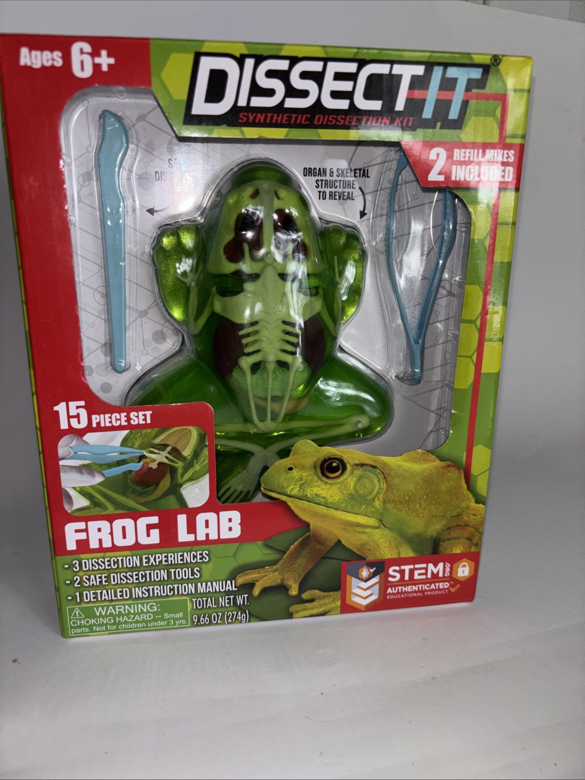DISSECT IT LAB FROG Fun Animal Anatomy For Kids Kit Age 6+ Stem South Model Safe
