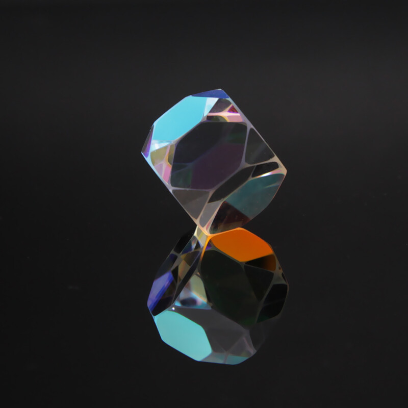 Cube Crystal Prism Cross Dichroic Prism Dice Octahedral Beam Combiner Decorative
