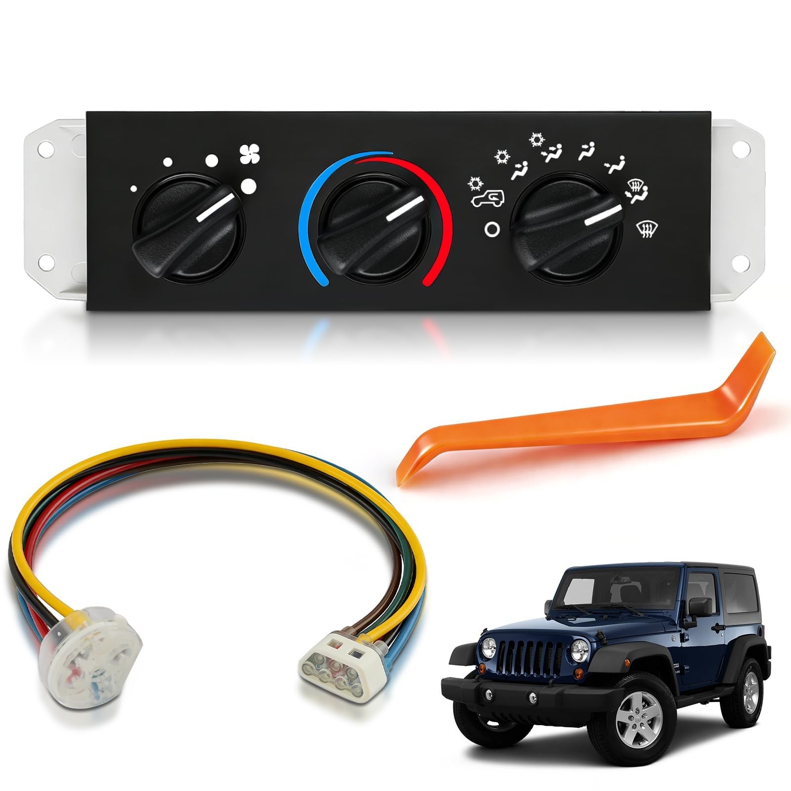 HVAC A/C Heater Climate Control Module Panel Fit for Jeep Wrangler TJ (1999-2…
