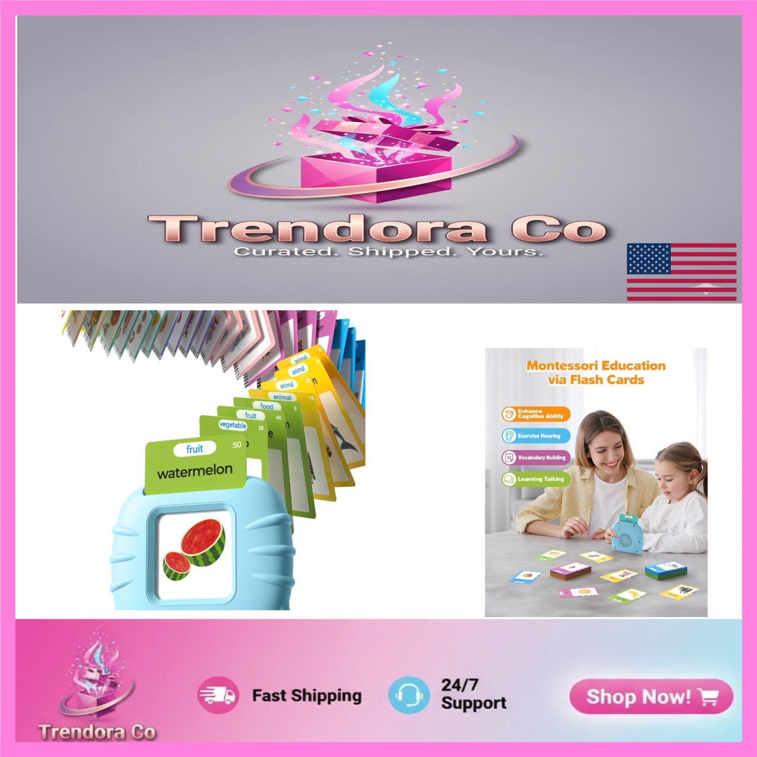 Interactive 510 Words Educational Flashcards for Toddlers – 31 Themes Included
