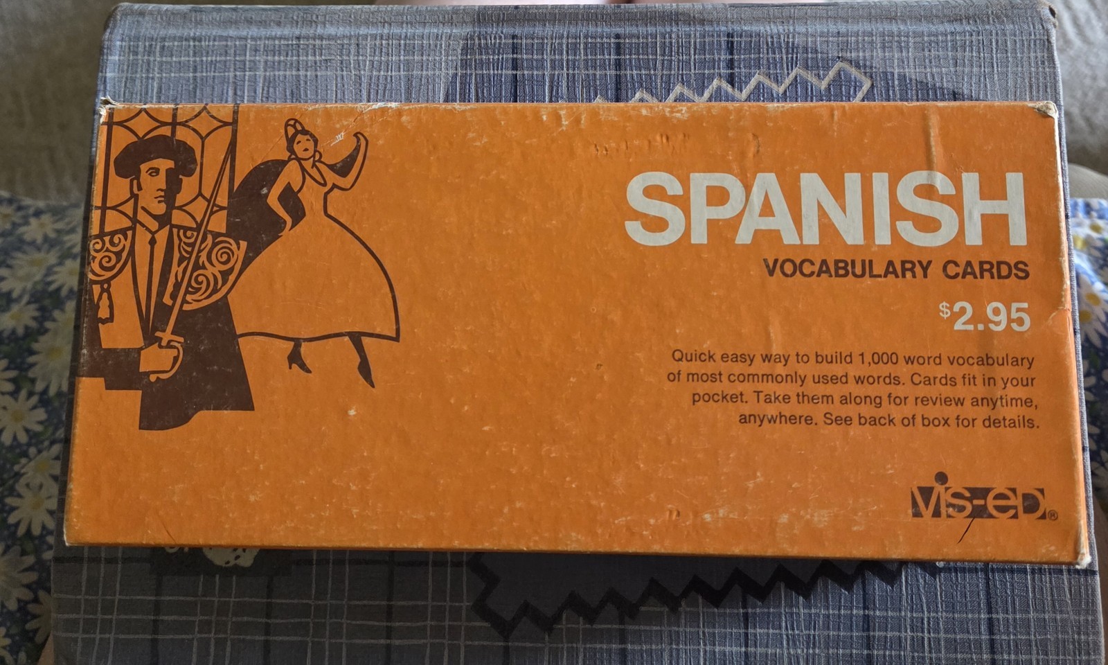 Vintage Spanish Vocabulary Flash Cards, Vis-Ed. 1,000 Boxed Card Set