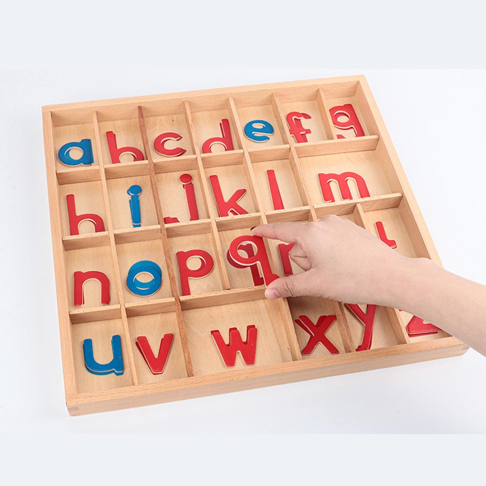 Wooden Movable Alphabet Language Educational Toys for 3 4 5 Years Old Birthday