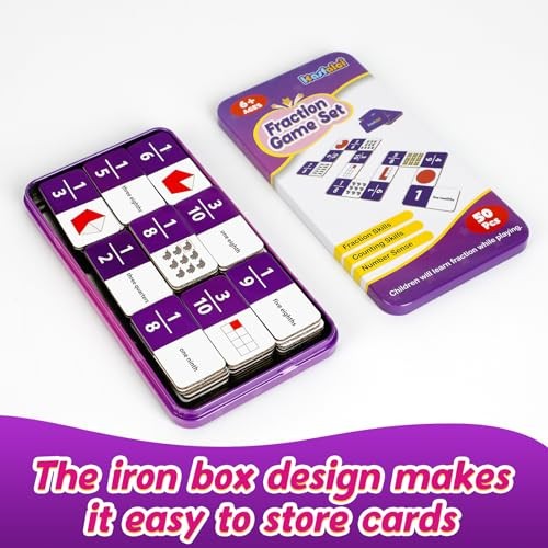 Dominoes Set,Math Games for Kids,Math Manipulatives,Counting Fraction