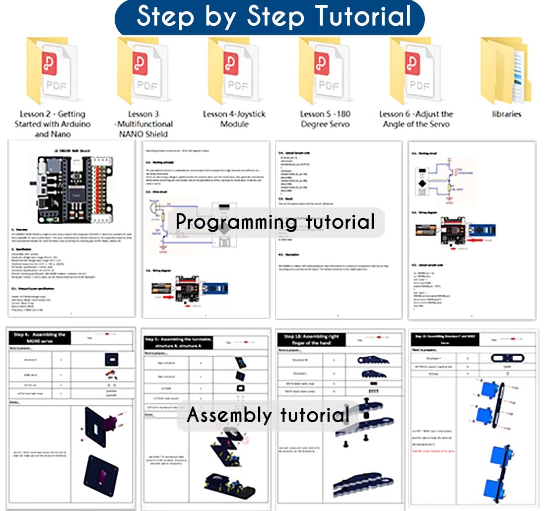 Robot Arm for Arduino, Smart Robot Building Kit That can Memorize and Repeat …