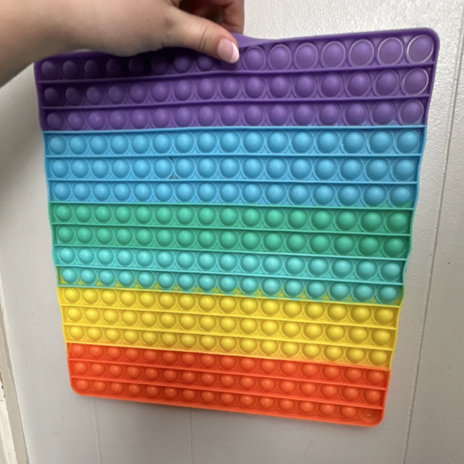 16×16 large rainbow pop it toy.