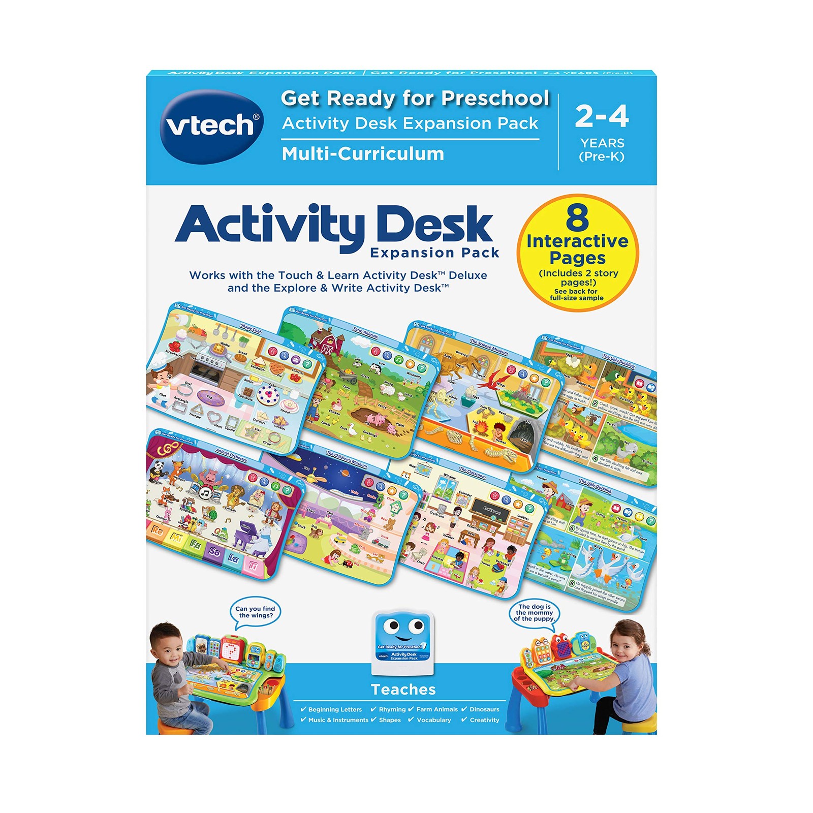 VTech Touch and Learn Activity Desk 2.3″ x 2″ x 0.3″, Get Ready for Preschool