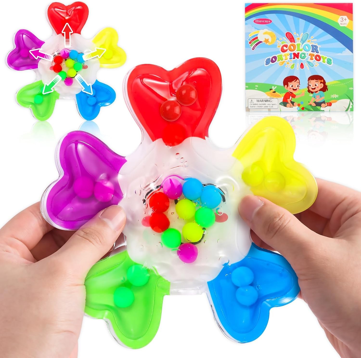 Color Sorting Sensory Toys, Fine Motor Skills Games for Toddlers,Preschool…