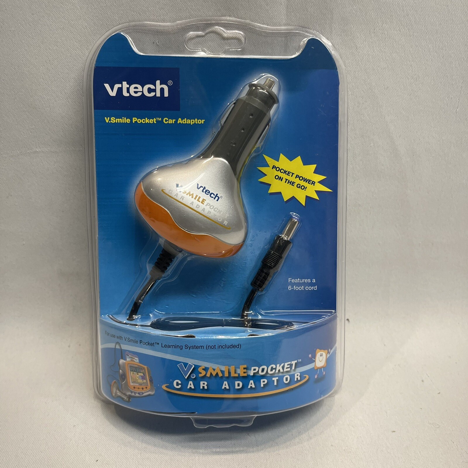 NISP Vtech V.Smile Pocket Car Adaptor VT9396 Model 80-091301 12V/24V DC = 9V DC