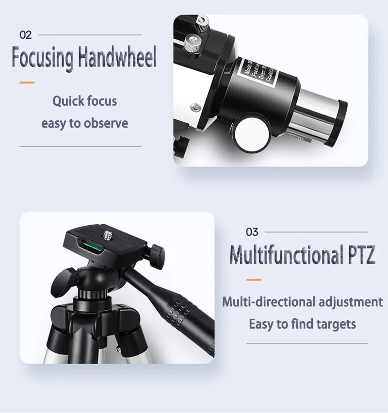 Professional Astronomical Telescope with High Tripod Lunar Mirror HD Viewing
