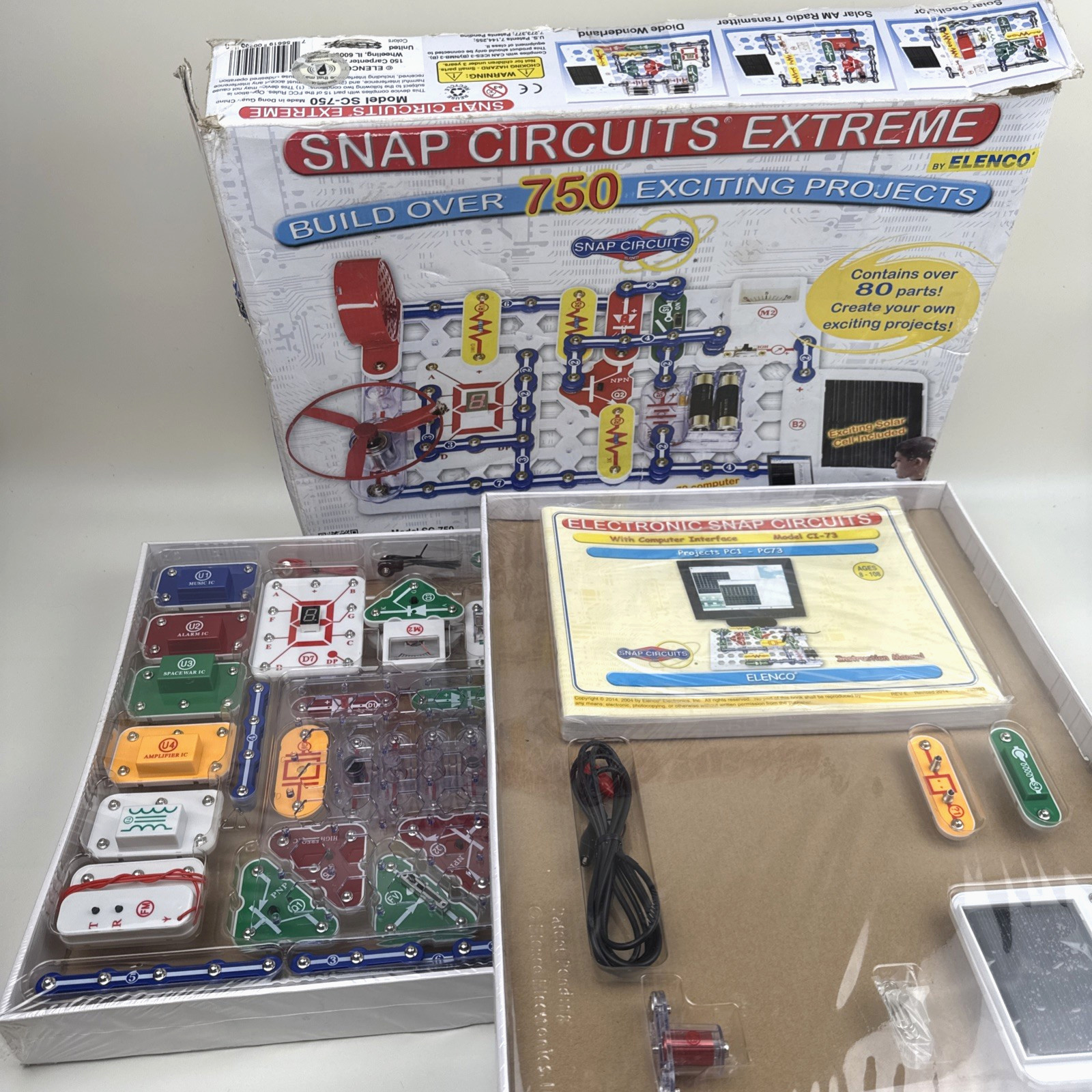 Elenco SC-750 Snap Circuits Extreme 750 Experiments Kit OPEN BOX – PARTS SEALED