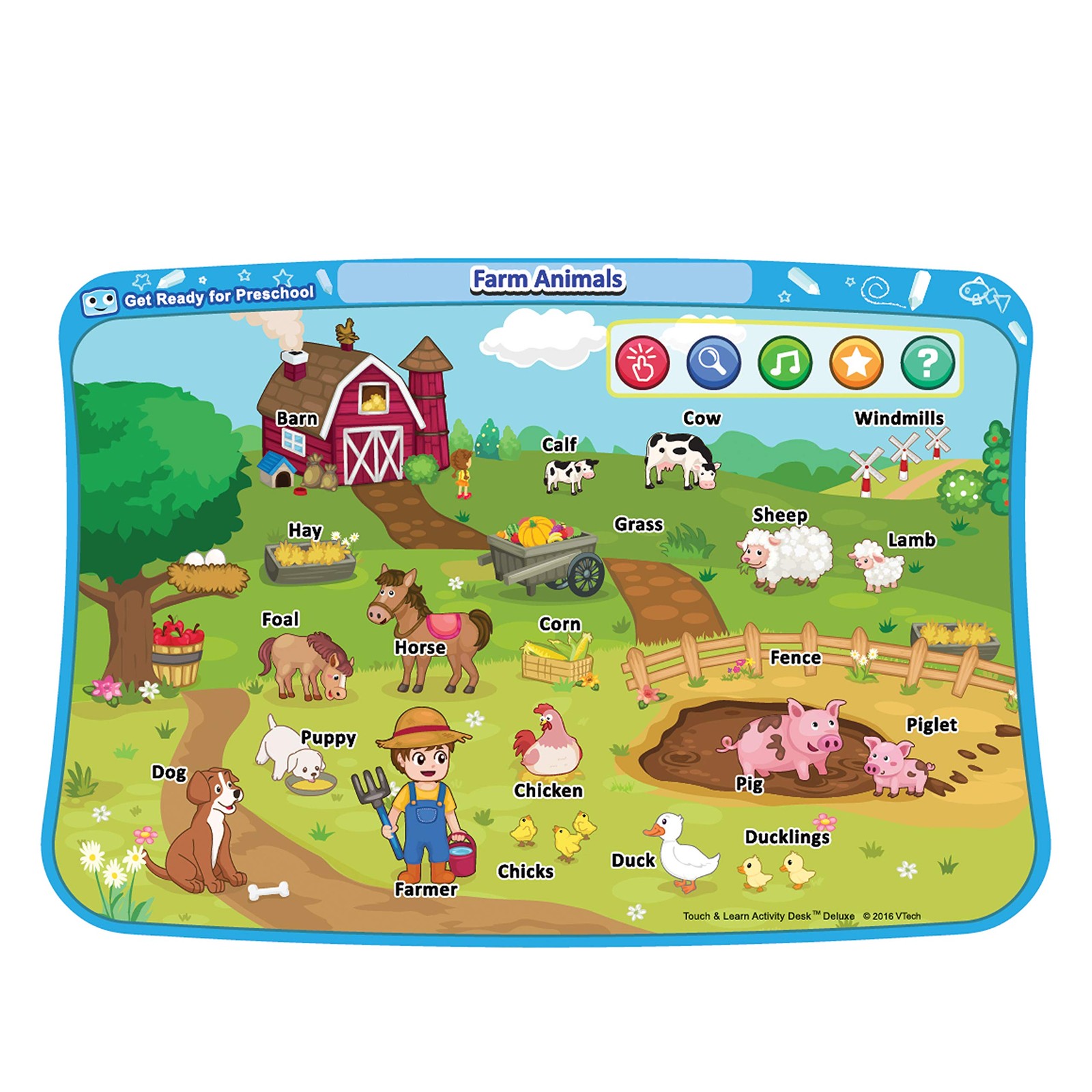 VTech Touch and Learn Activity Desk 2.3″ x 2″ x 0.3″, Get Ready for Preschool