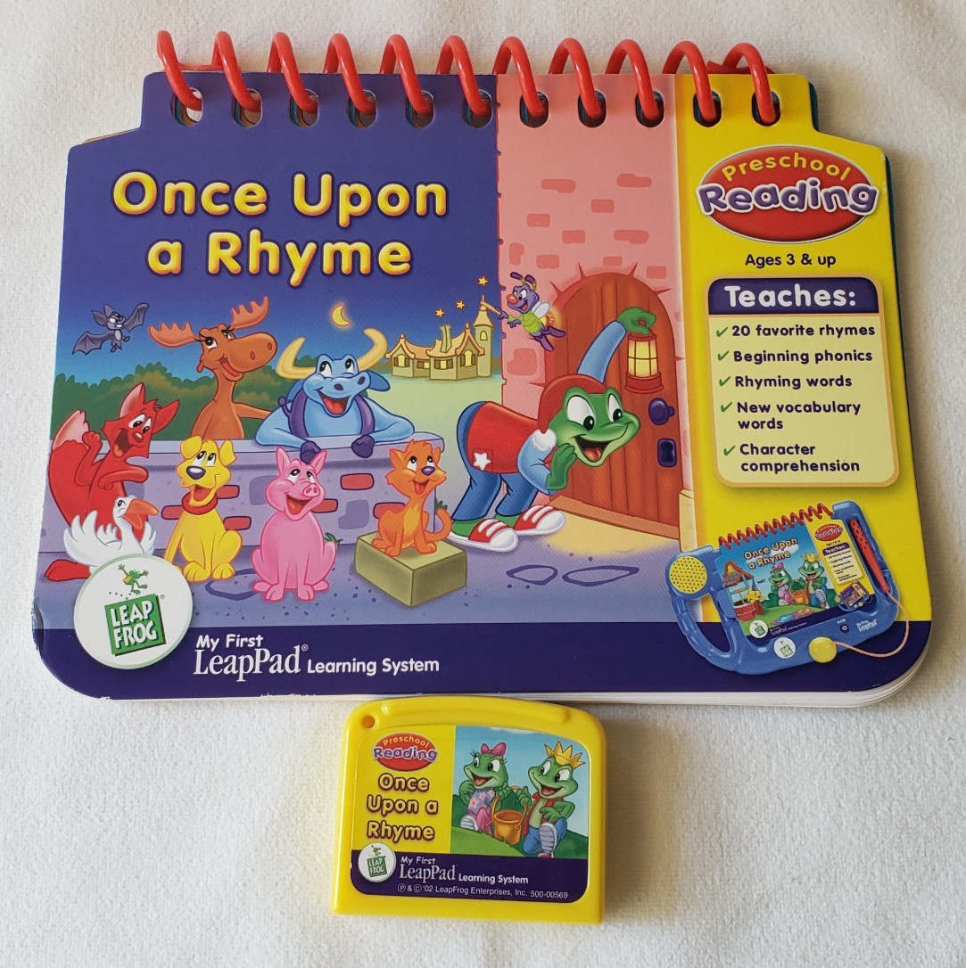 LeapFrog My First Leap Pad (2) Books 1 Cartridge Preschool Reading Rhyme Big Day