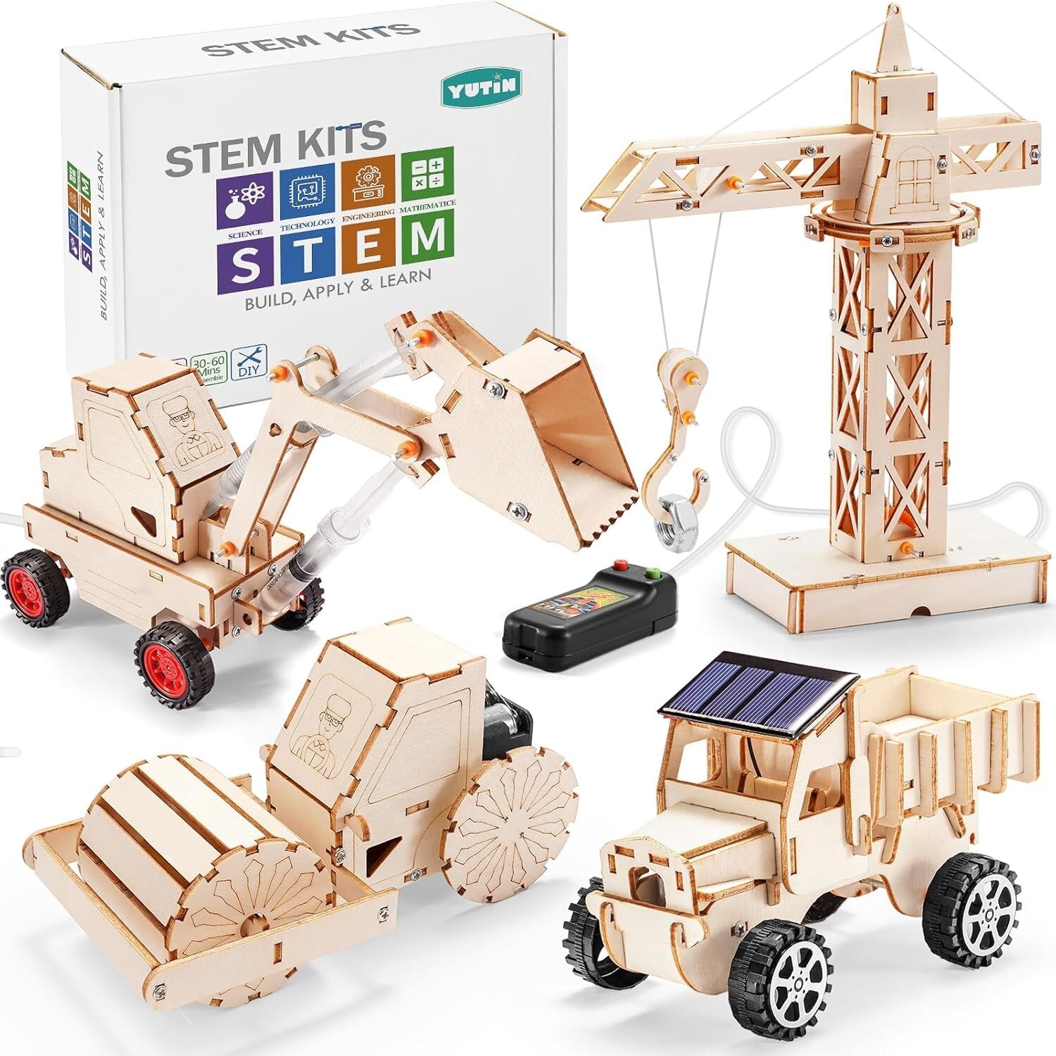 STEM Kits for Kids Age 8-10, Wood Craft Projects Kit for Kids 8-12 Model Science