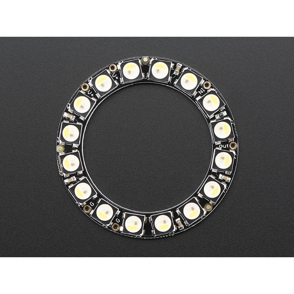 NeoPixel Ring – 16 x 5050 RGBW LEDs w/ Integrated Drivers – Natural White – ~450