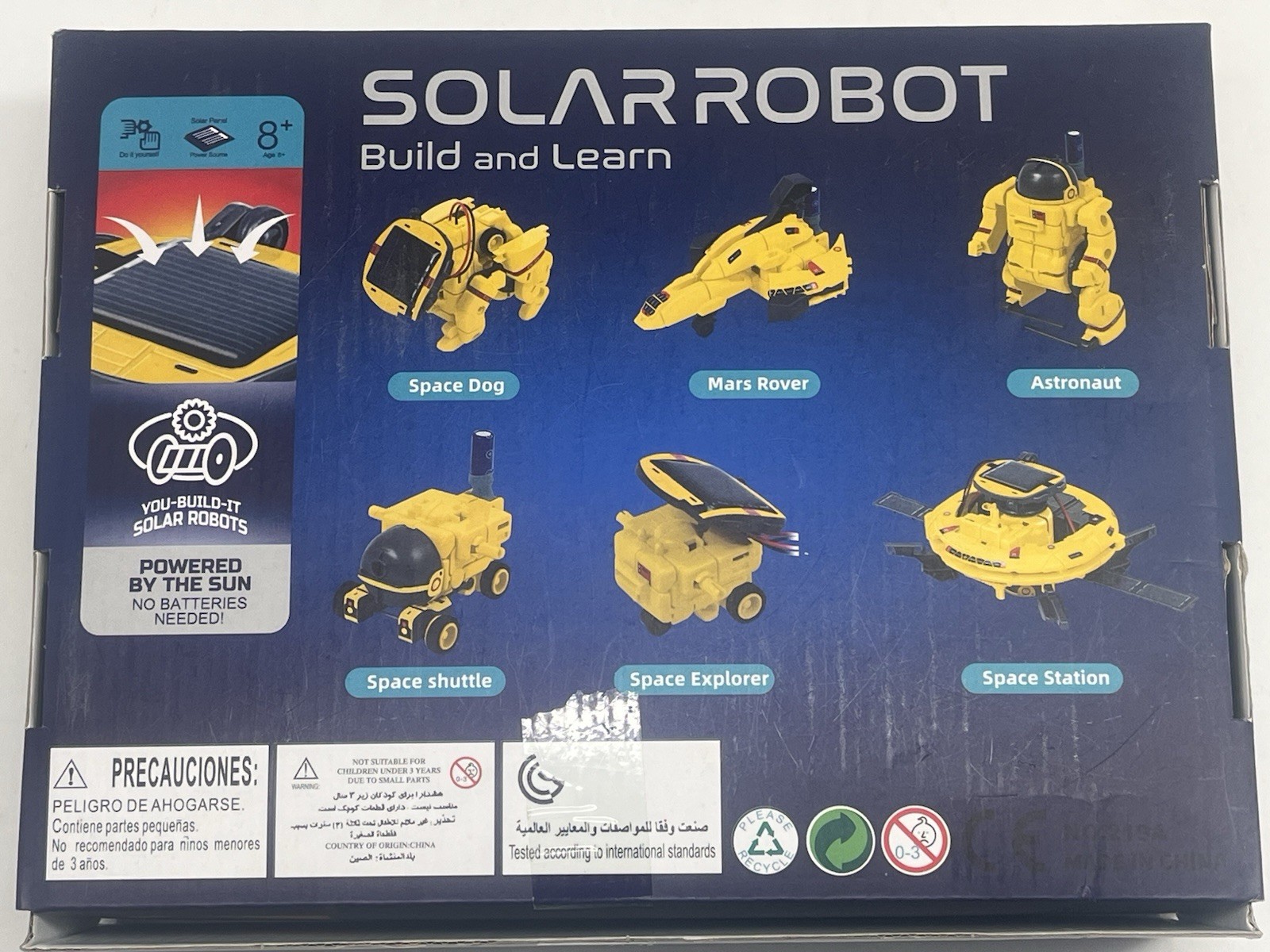 STEM Build and Learn Solar Robot Space Shuttle Astronaut 6-In-1 Robot Model Kit