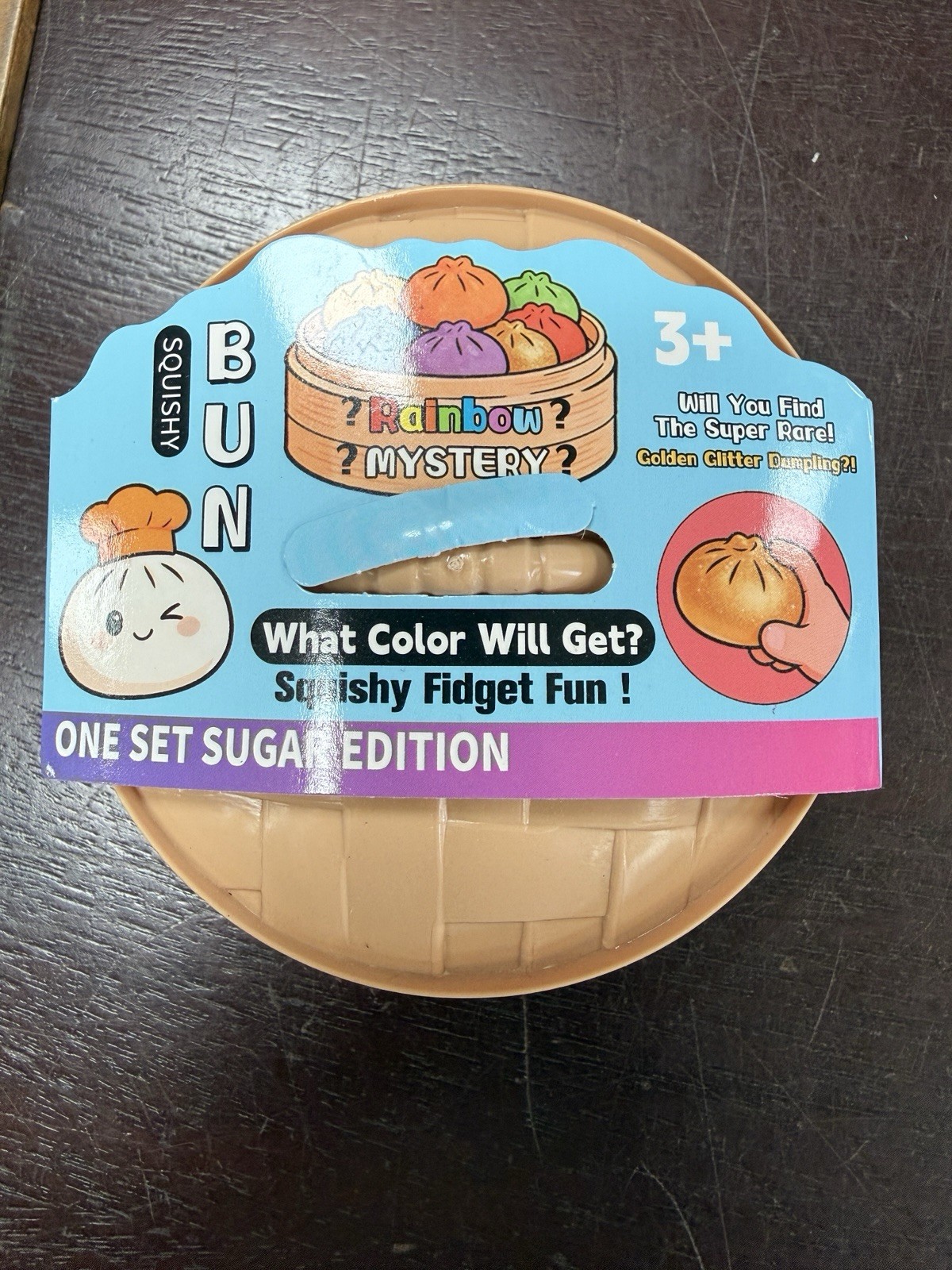 Mystery Rainbow Squishy Bun Dumpling Fidget Toy – Sugar Edition Blind 1ct