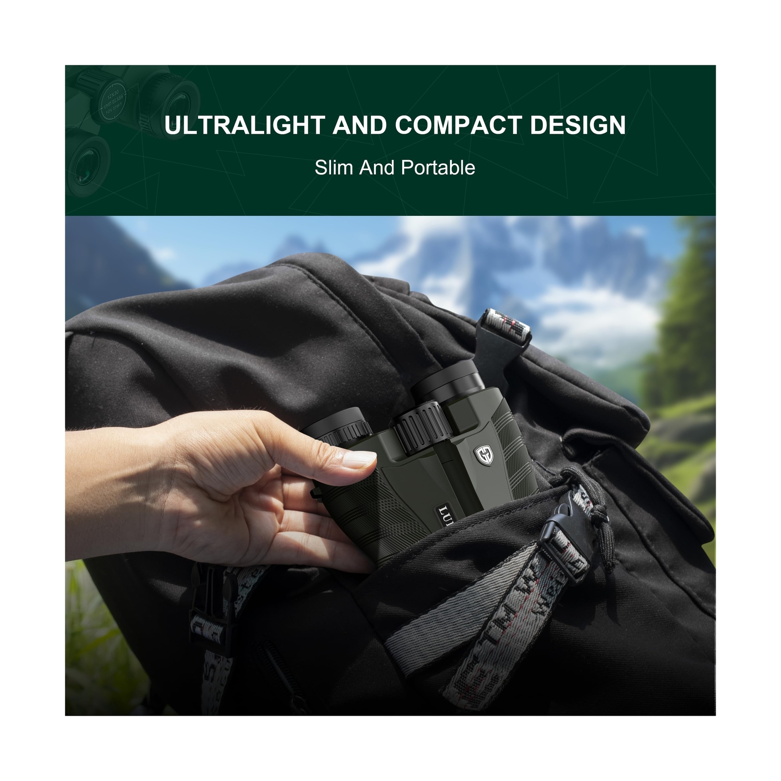 12×30 Compact HD Binoculars for Adults High Powered – Large View Binoculars w…
