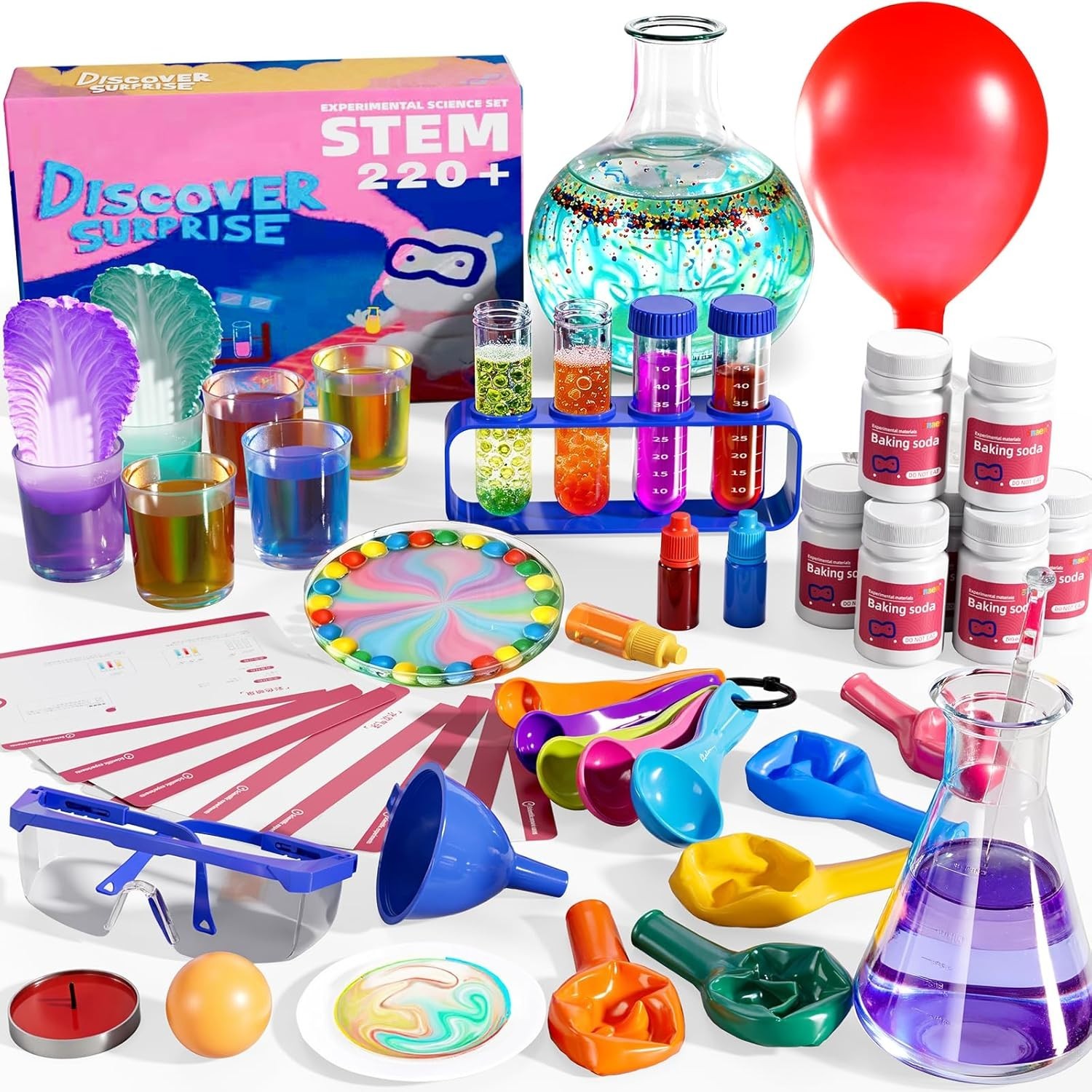 Science Kit with 220+ Science Lab Experiments, DIY STEM Educational Learning Sci