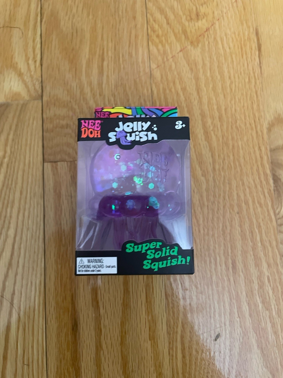 NeeDoh Purple JELLY SQUISH Sparkle Jellyfish Squishy Nee Doh 100% Authentic