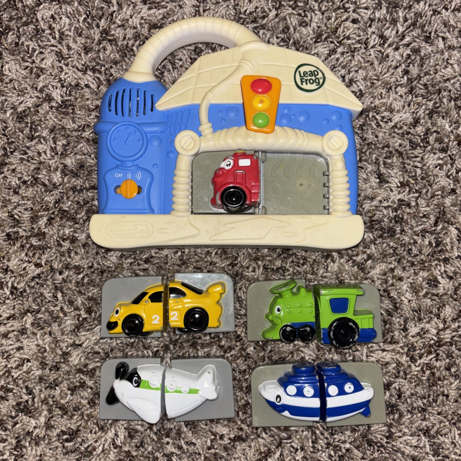 Leap Frog Fridge Wash & Go Magnetic Vehicle Matching Plane Submarine Train Car