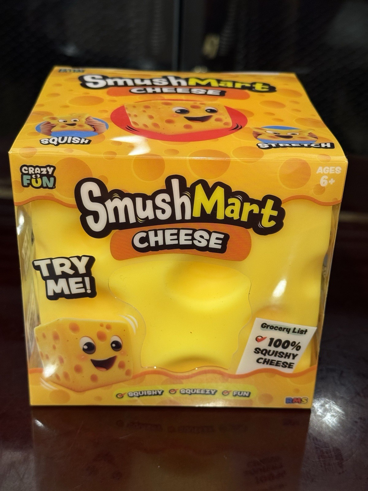 RMS Crazy Fun SmushMart Cheese Squishy Squeezy Stretch Sensory Toy TIK TOK VIRAL