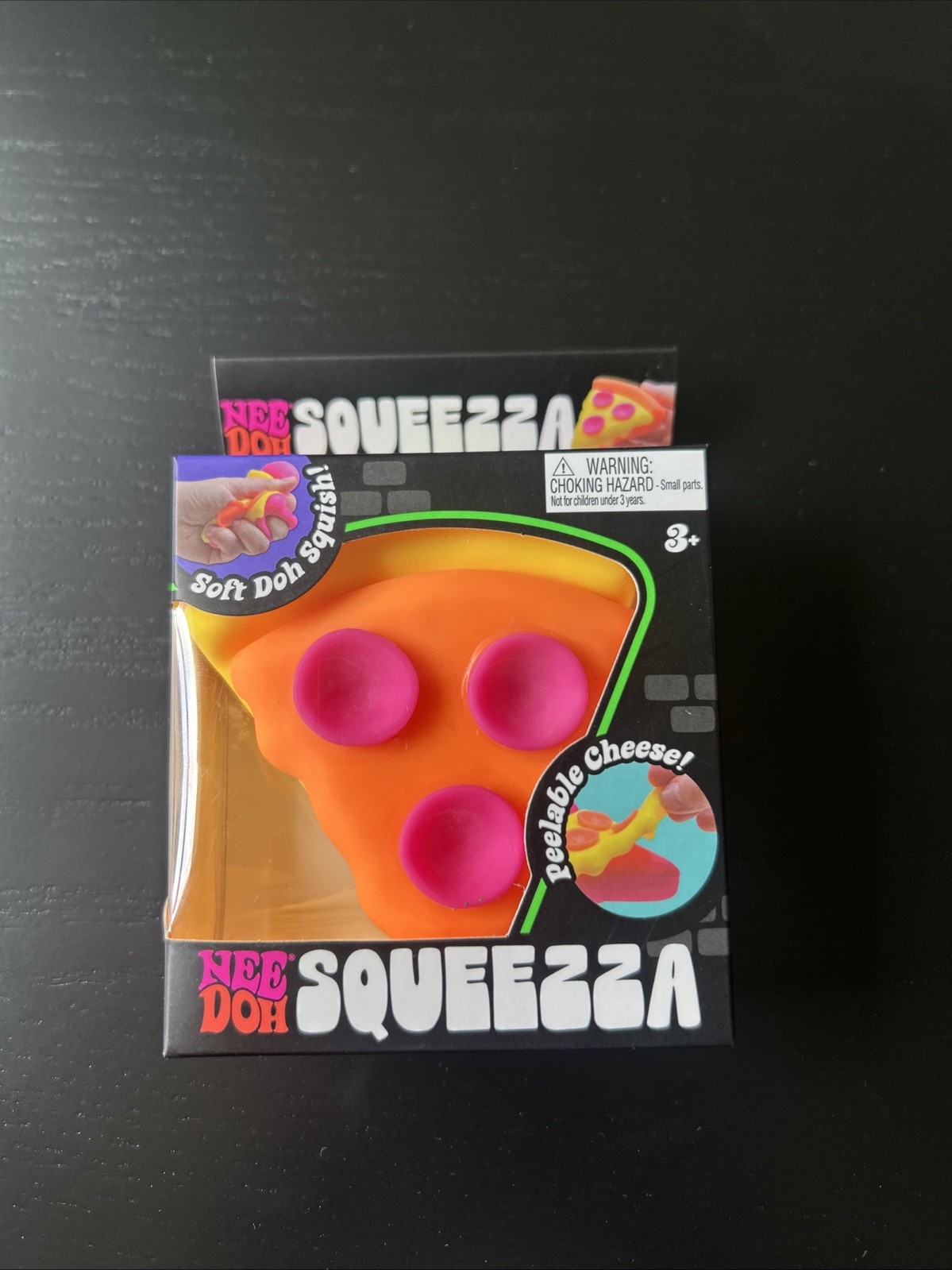 NeeDoh SQUEEZA PIZZA Yellow Crust Rare Viral TikTok Fidget Toy Schylling HTF NEW