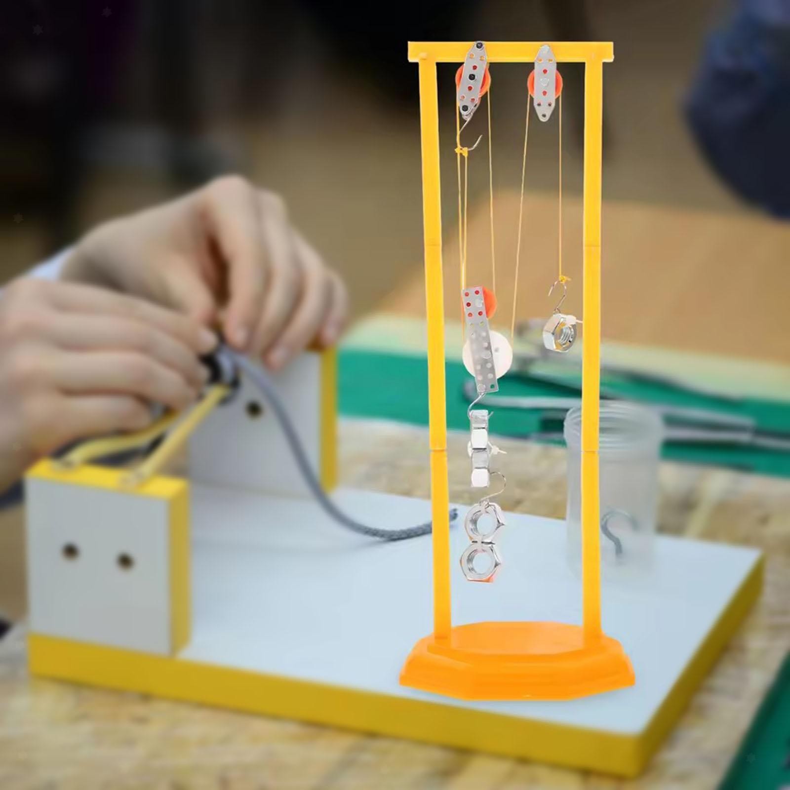 Pulleys Block Teaching Aids Physics Experiment Set Homeschool Projects DIY