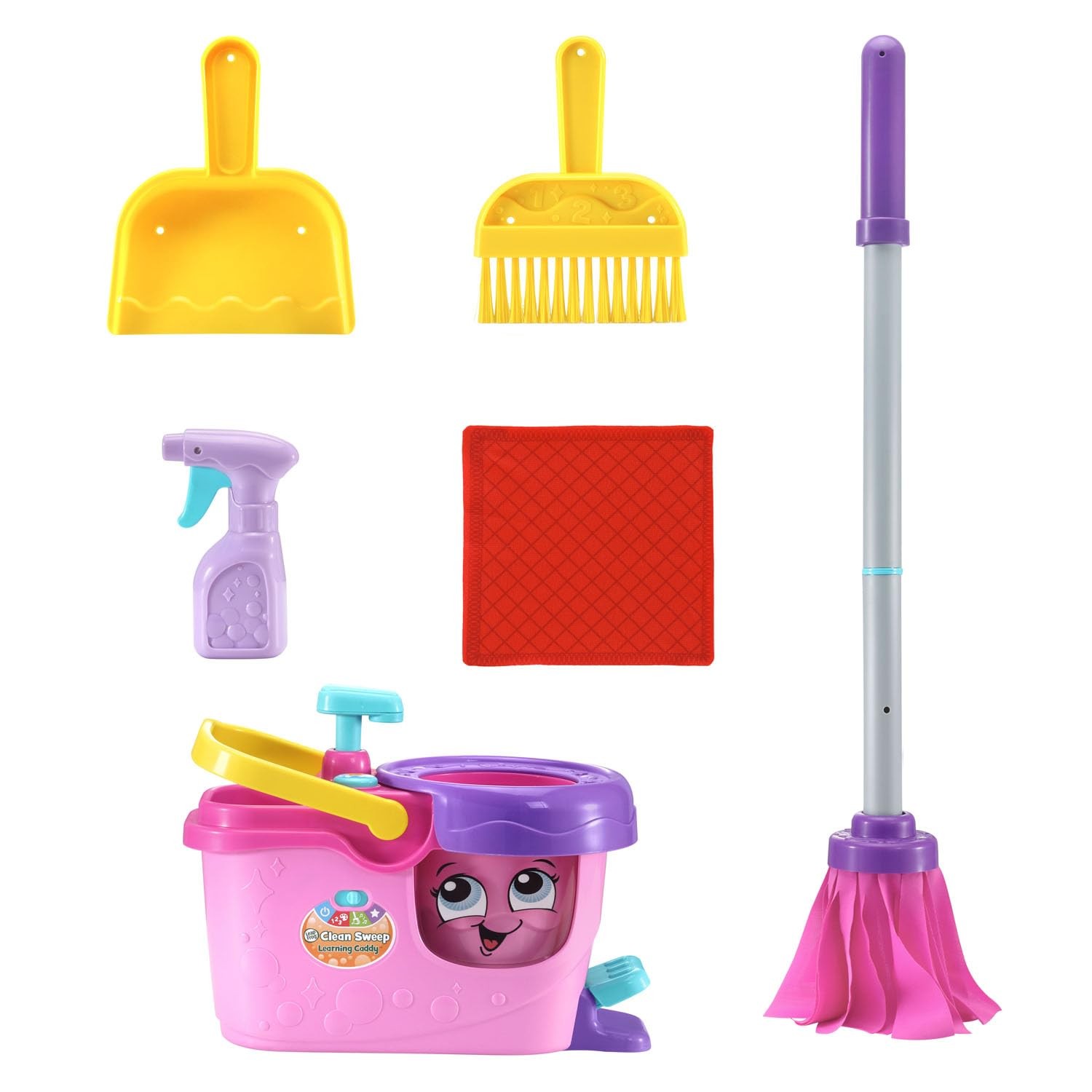 Clean Sweep Learning Caddy, Kids Mop and Broom Cleaning Toy Set for Ages 3-5,…