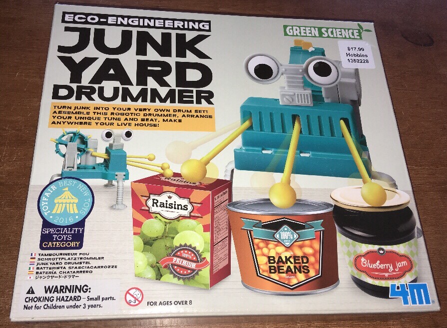 4M Green Science Eco-Engineering JUNK YARD DRUMMER Learning Brain Toy Award Winr