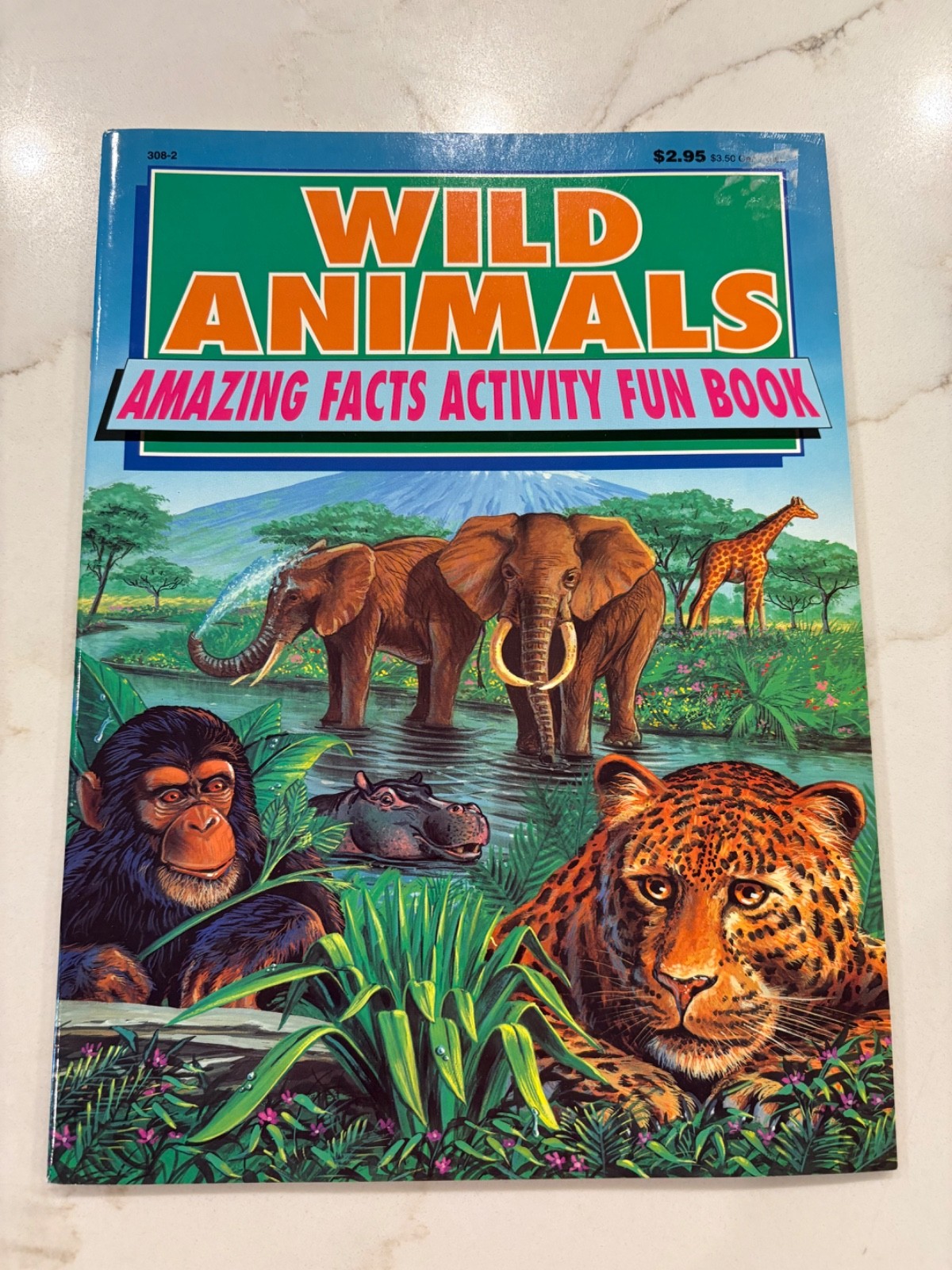 5 Kids Vintage Science Activity Fun Facts Workbooks-Animals Space Dinosaurs
