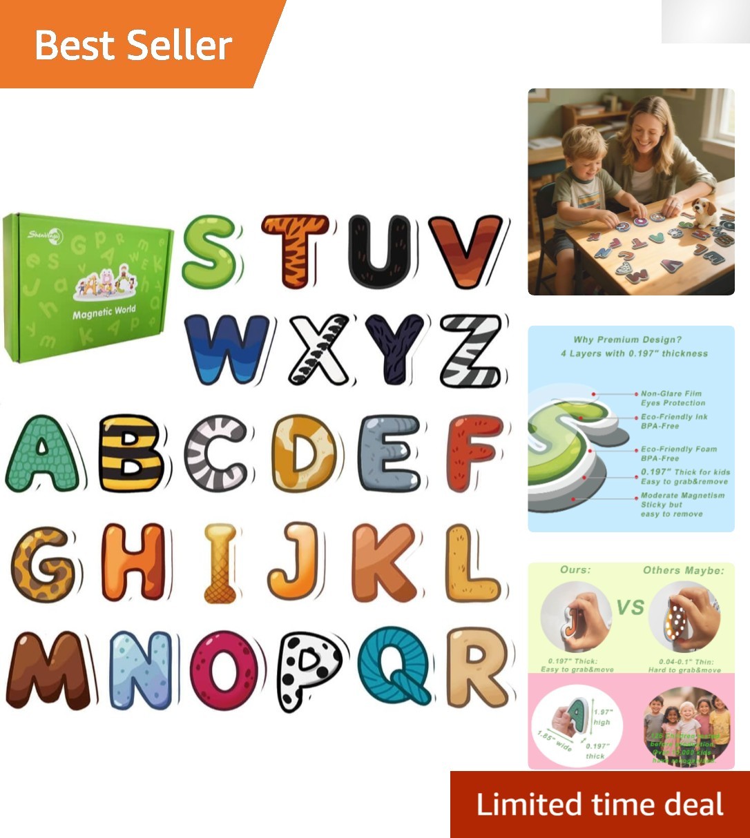 Non-Toxic Magnetic Alphabet Letters – Perfect for Preschool Learning