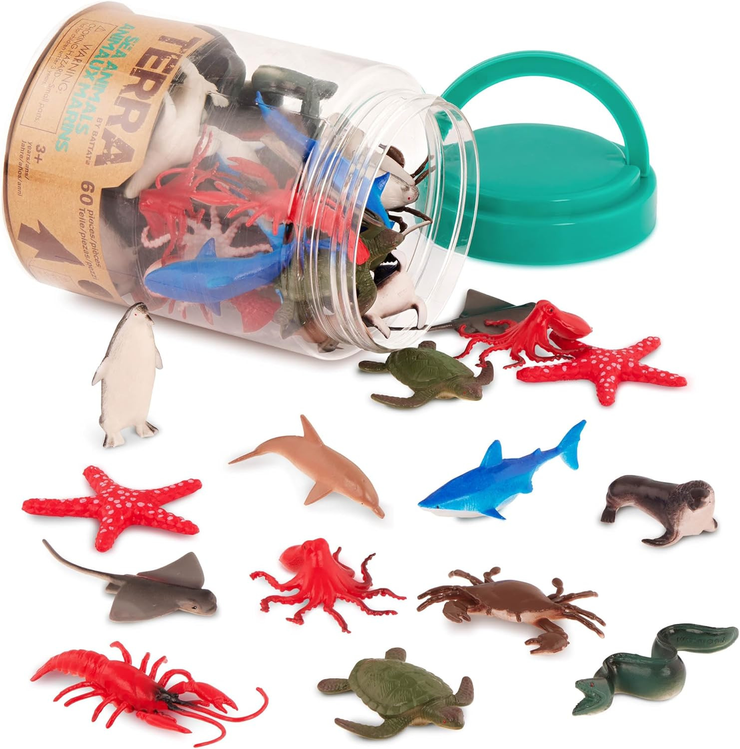 – 60 Pieces Ocean Animal Figurines – Realistic Mini Sea Animal Toys – Sharks, Do